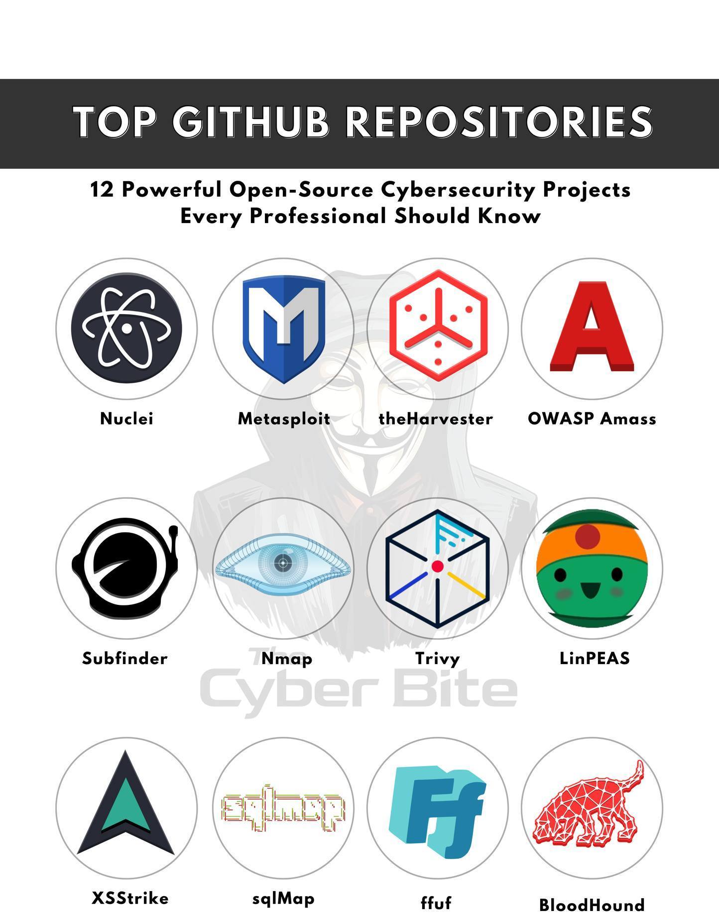 Top GitHub repositories for cybersecurity professionals