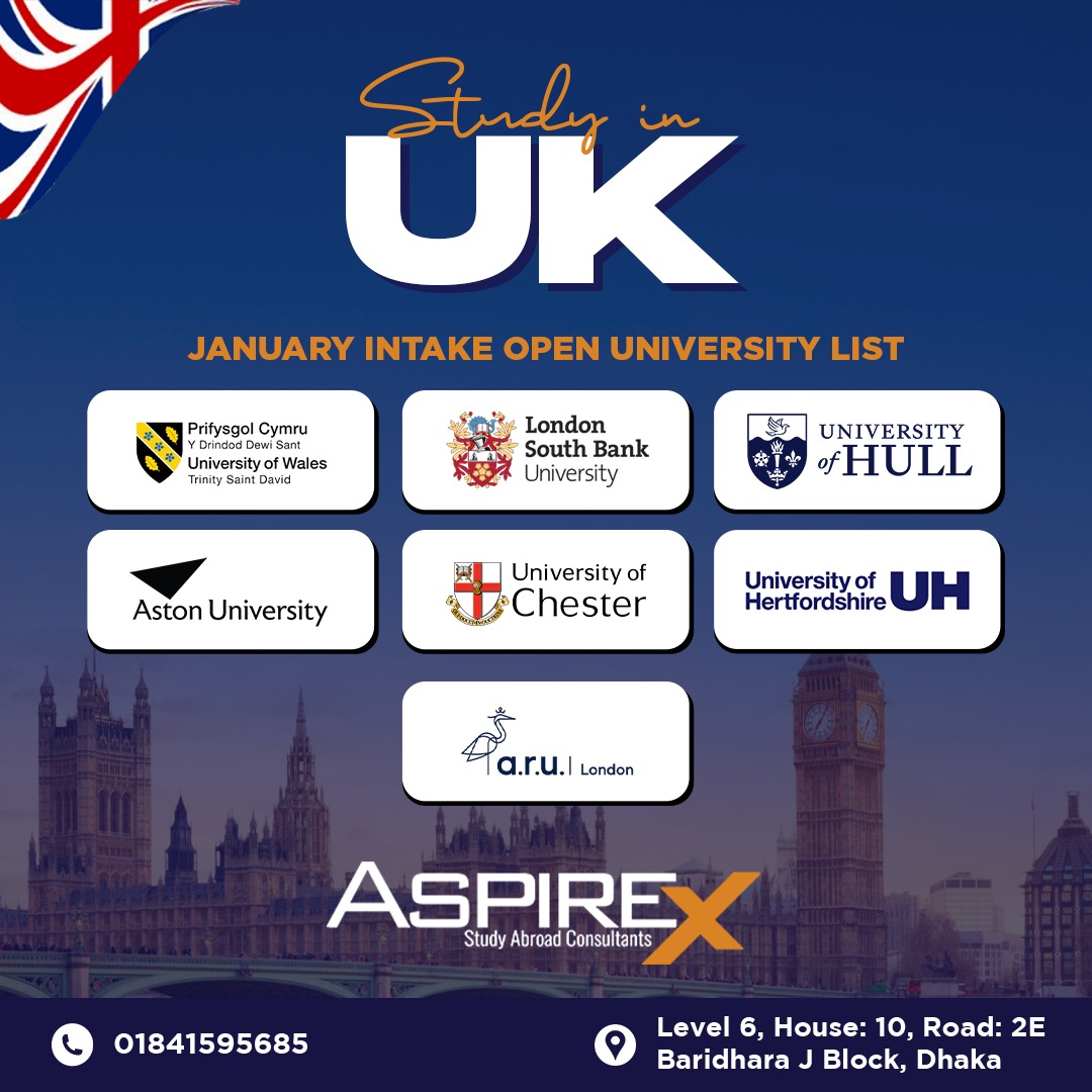 AspireX - 🎓🇬🇧 Study in the UK – January 2026 Intake is Now Open! 🇬🇧🎓 ...