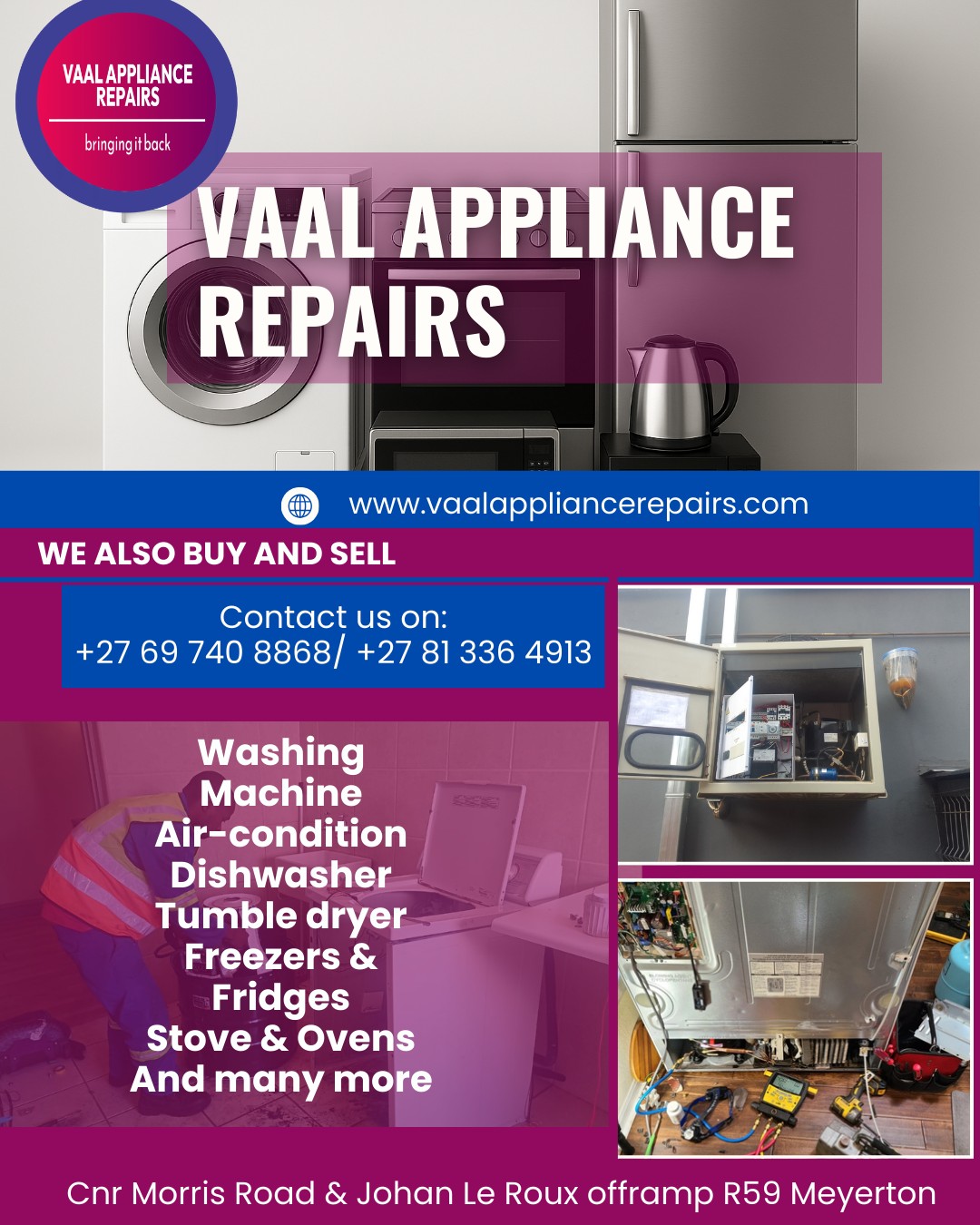 Vaal Facebook | Don’t let a broken fridge, stove, or washing machine ...
