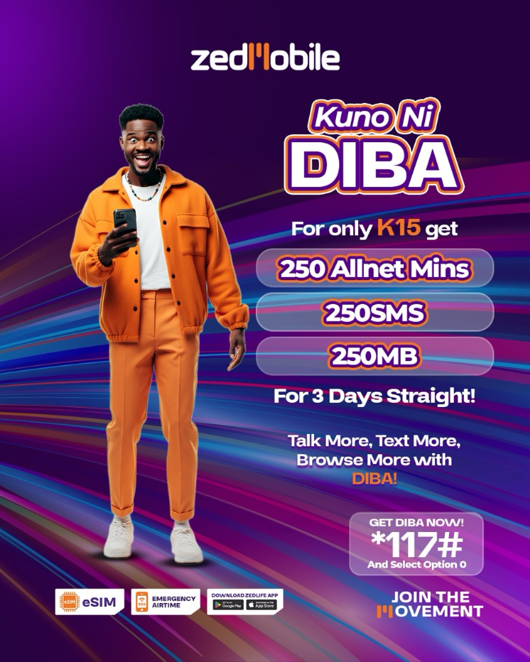 ZedMobile - Unmatched MINS, SMS & DATA with DIBA from...