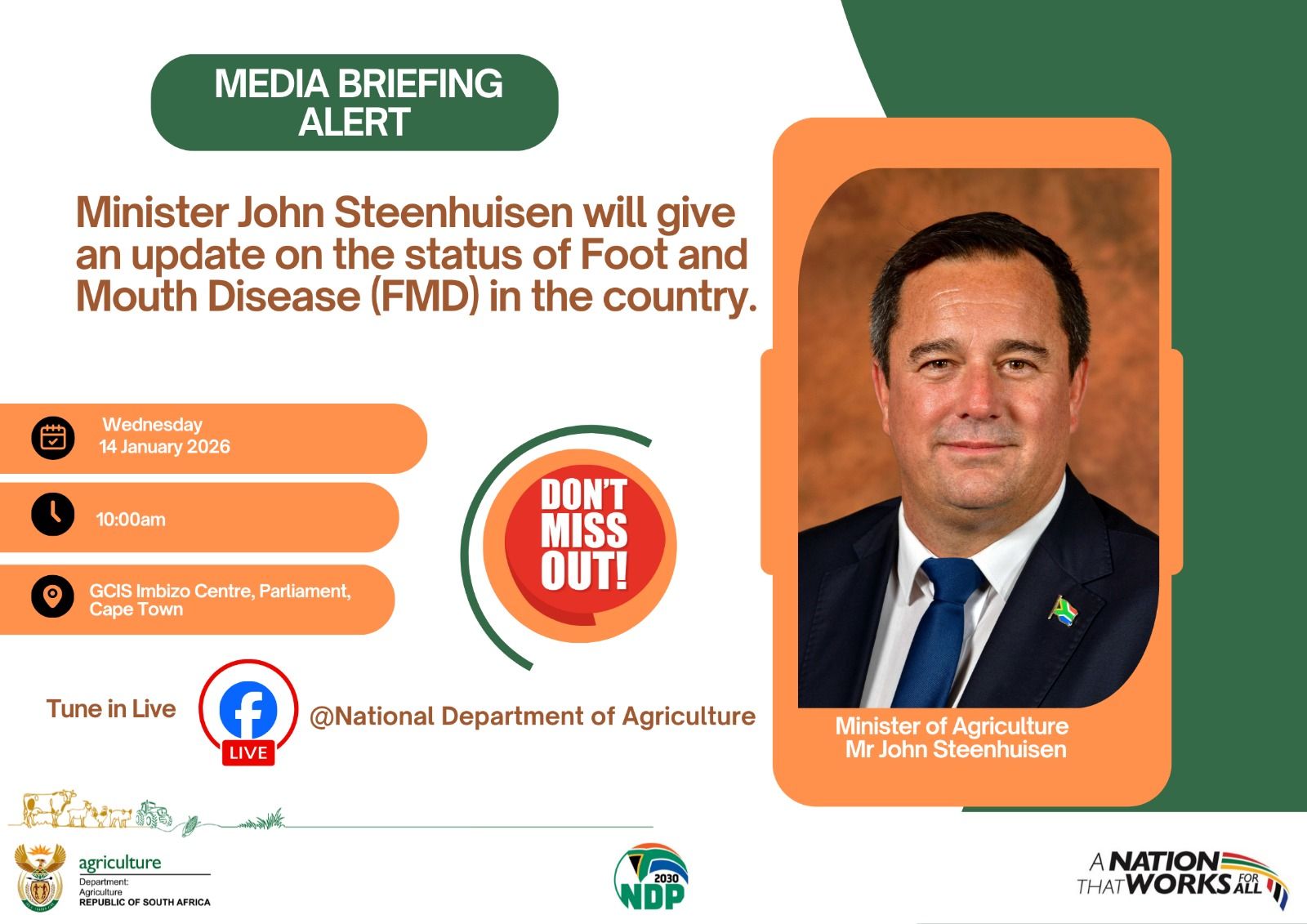 [MEDIA BRIEFING... - National Department of Agriculture | Facebook
