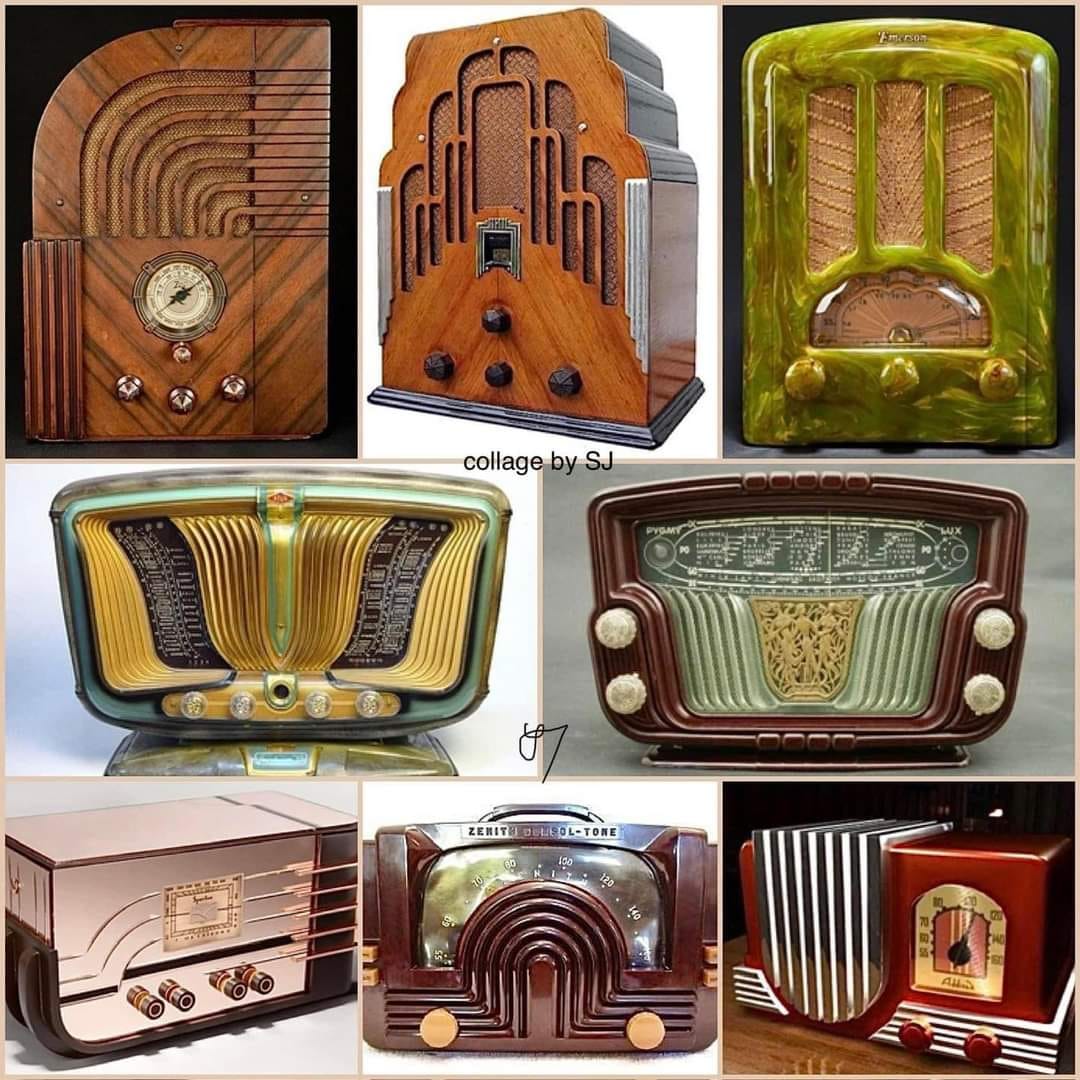 Vintage Art Deco radios from 1920s-1940s