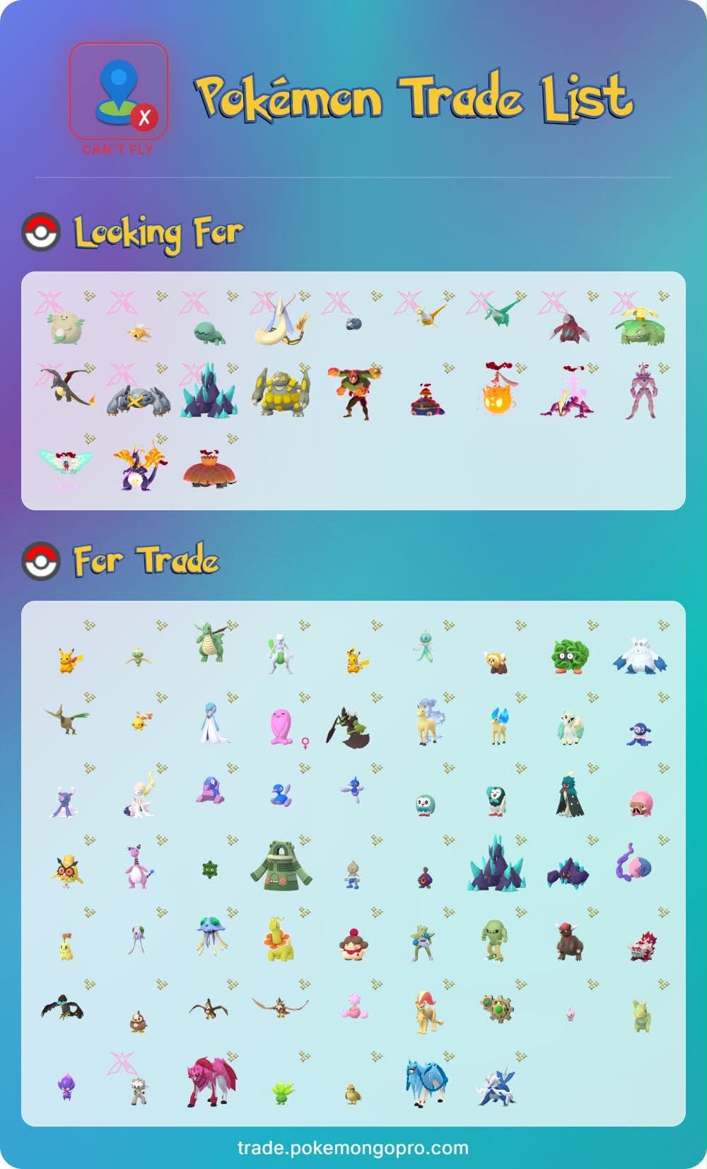 Trading dynmax rhyorn/chansey and machamp in Pokémon Go?