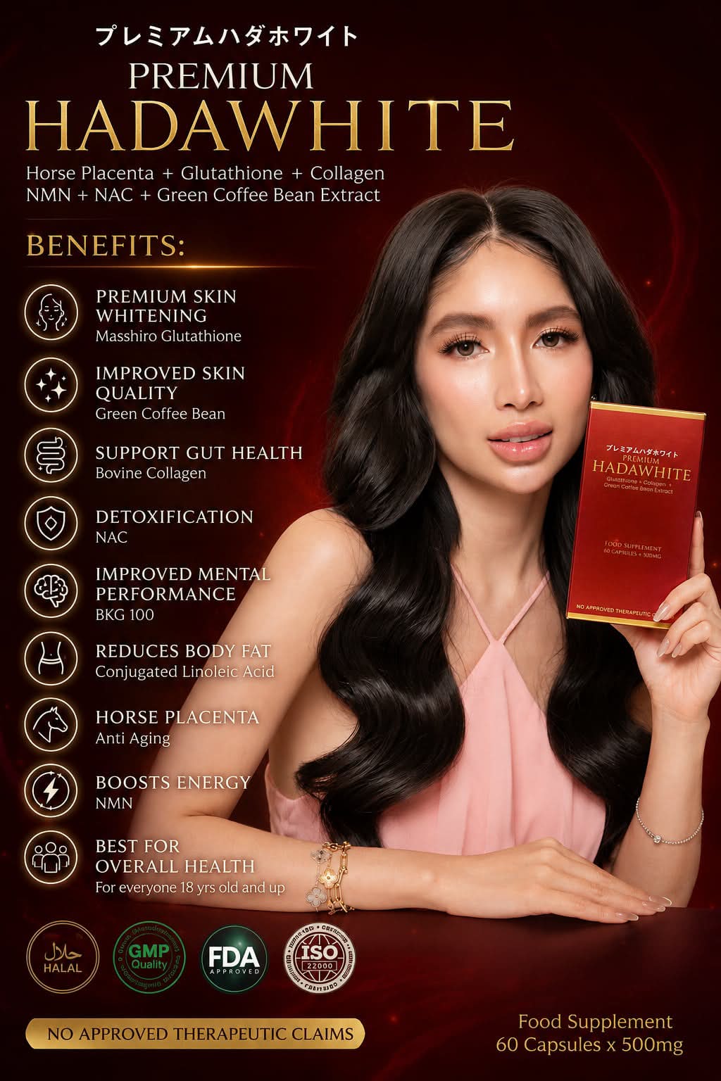 hada white glutathione Horse Placenta + + Collagen? SAN KA PA! 😍✨ Now available na ang PREMIUM WHITE! ❤️ Kung bet mo ang bright-looking, fresh at glowing skin with an all-in-one beauty supplement Package Size:25 kg (55 lb) slimming & weightloss Semaglutide/B12 Injectable (2mL vial)