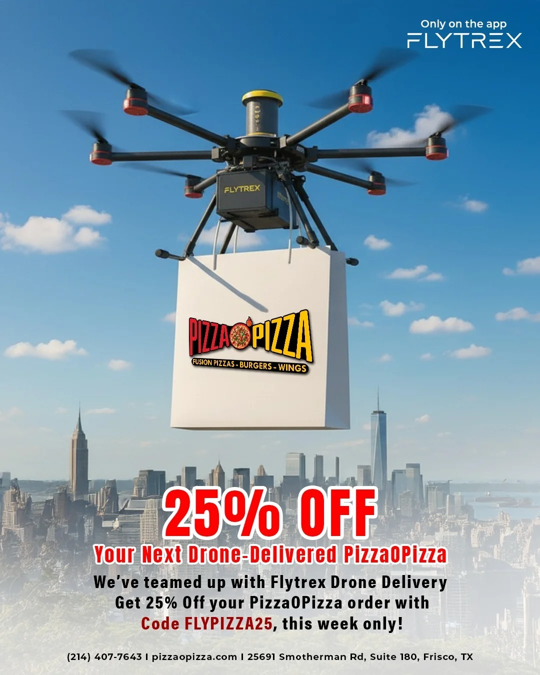Pizza O' Pizza - Your pizza just took flight! 🍕🚁 Say hello... | Facebook