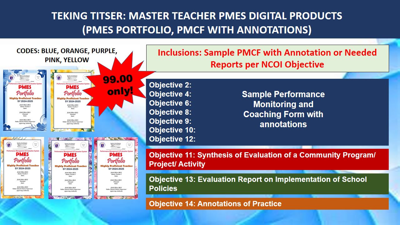 Teking - 📢 PMES Product for MASTER TEACHERS – Only ₱99! 🎉 Get a ...