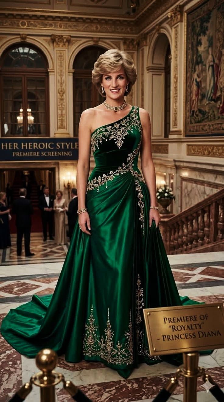 princess diana green velvet dress Diana's contrasting dresses reflect her dual life SLEEK-FIT