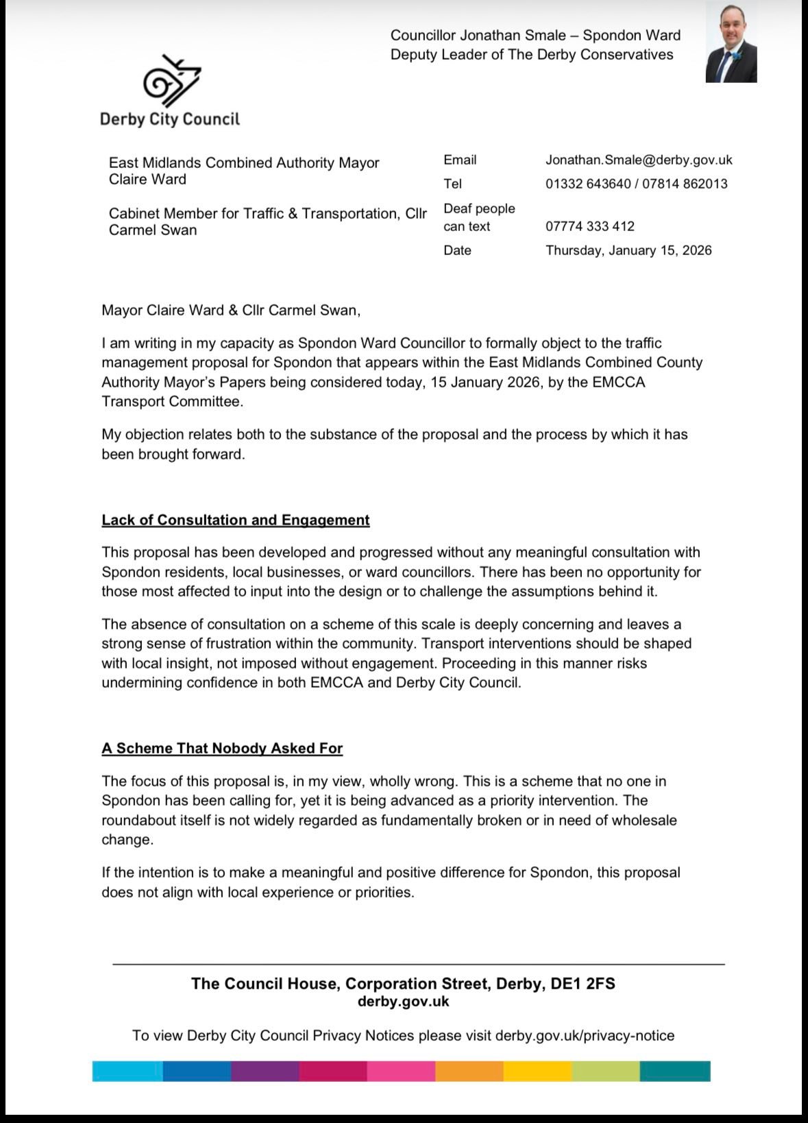 Spondon Online - This letter from Cllr Jonathan Smale... | Facebook