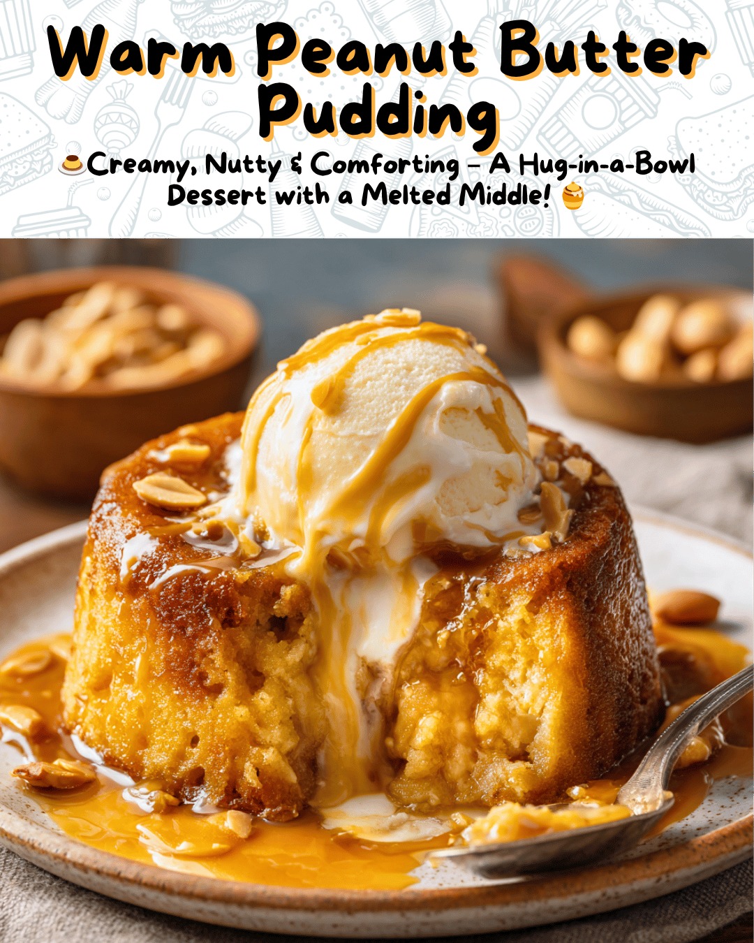 Cooking - Warm Peanut Butter Pudding Ingredients (Serves 4–6): 🥜 ...