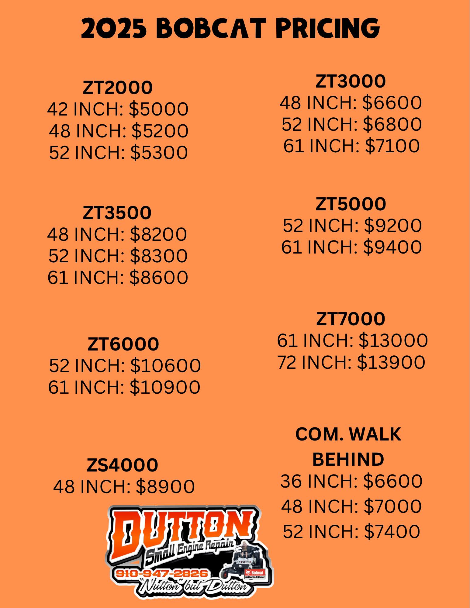 Dutton Small Engine Repair - HOT OFF THE PRINTER 🔥 Here is our NEW ...