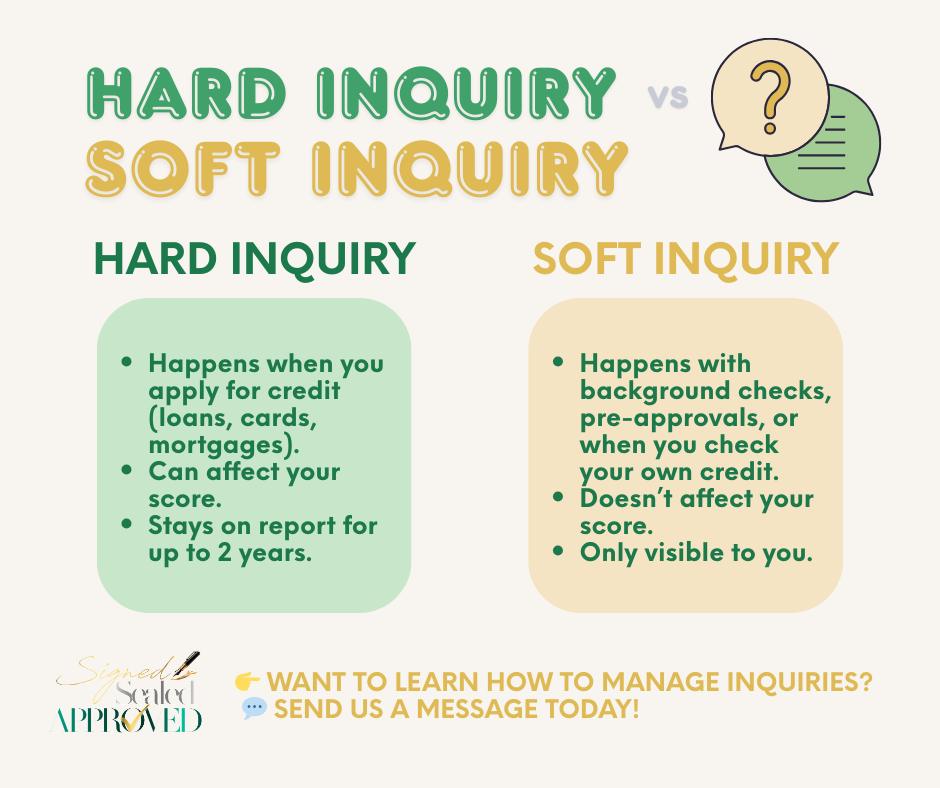 Signed - 📊 Do you know the difference between a hard inquiry and a soft ...