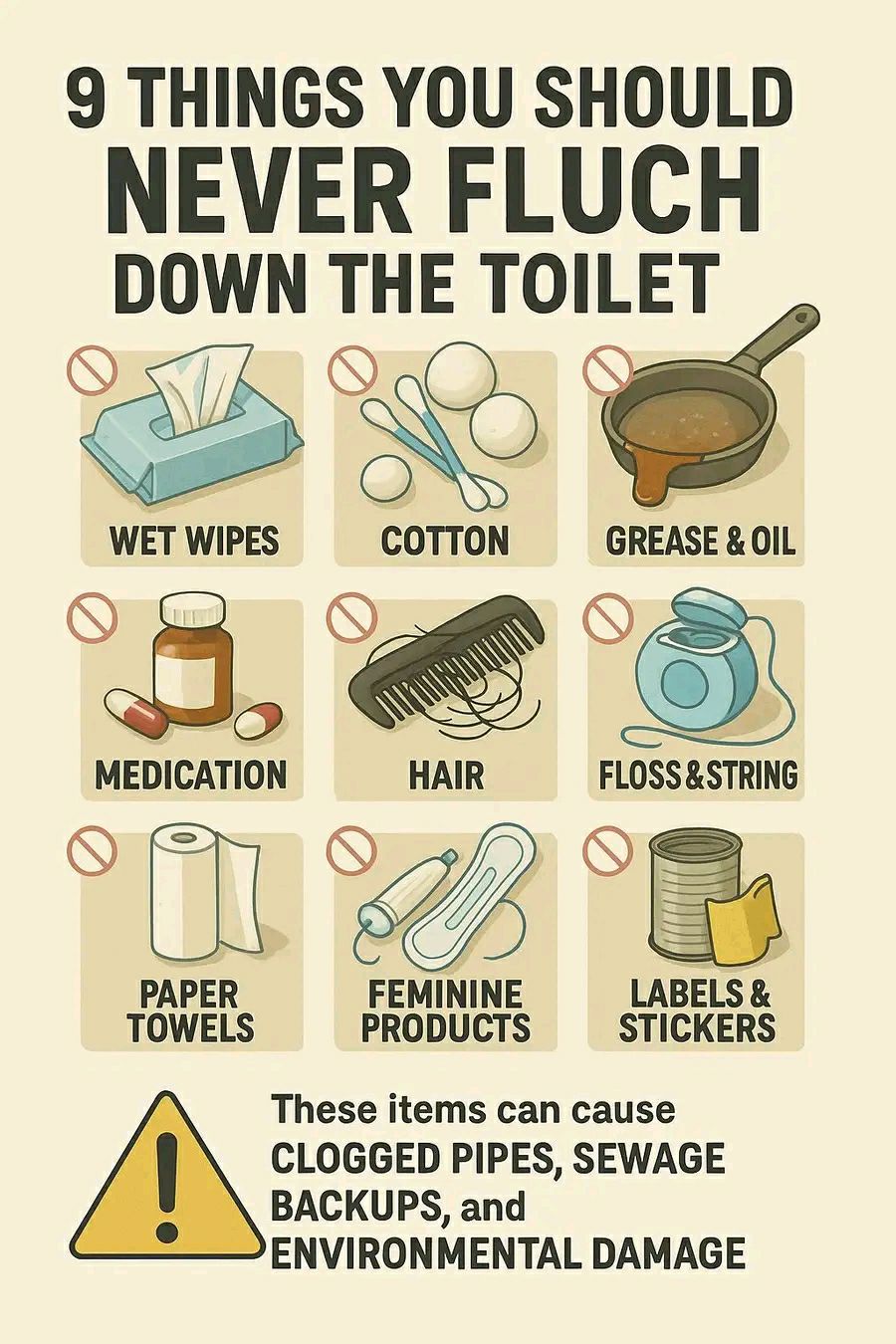 Meaning of Life | 9 Things You Should Never Flush Down the Toilet ...