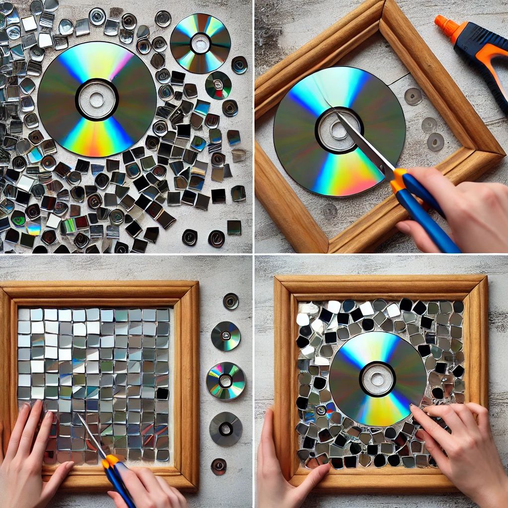 Has anyone done mosaic on old cds ? if so how did you go about it ?