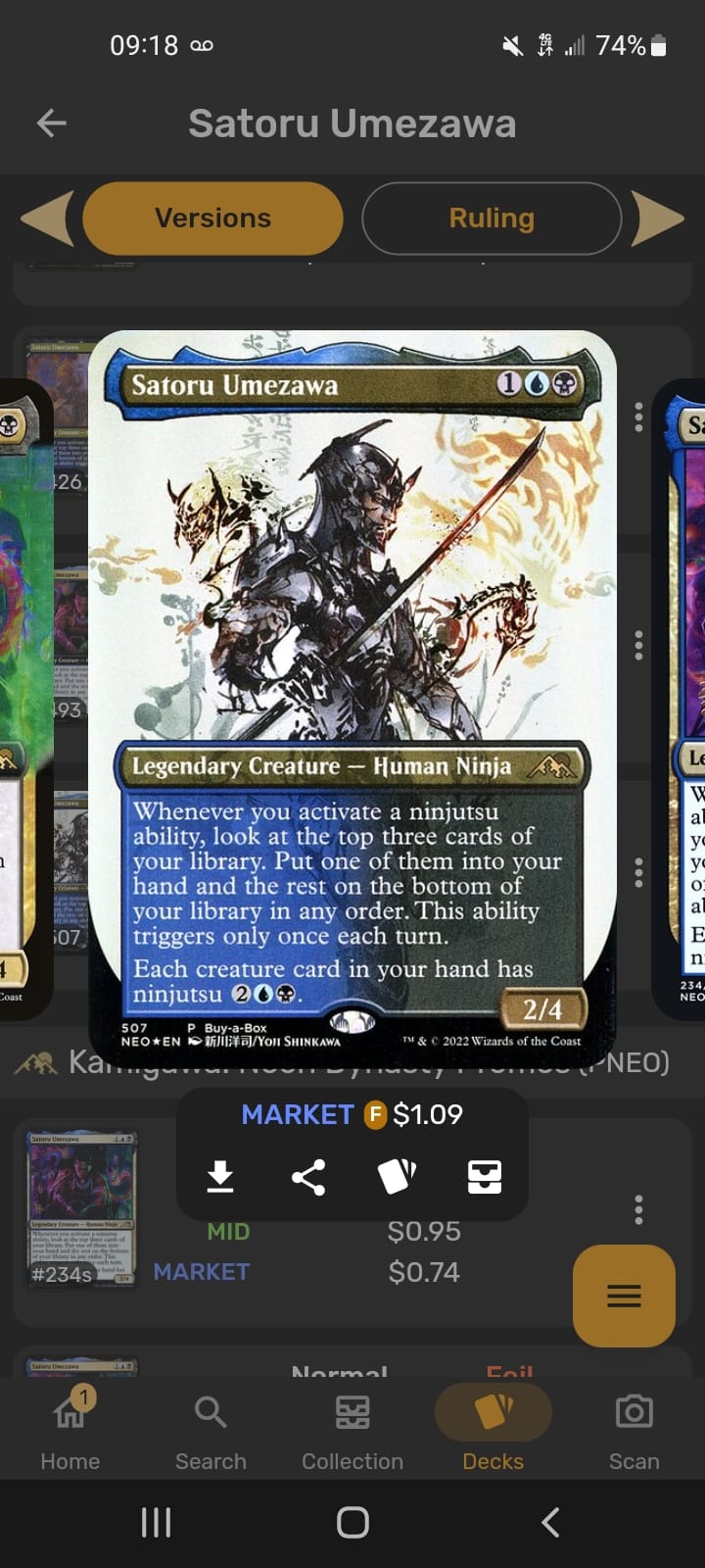 mtg satoru umezawa commander deck look at the top three cards of your library Commander Deck Tech: Satoru Umezawa