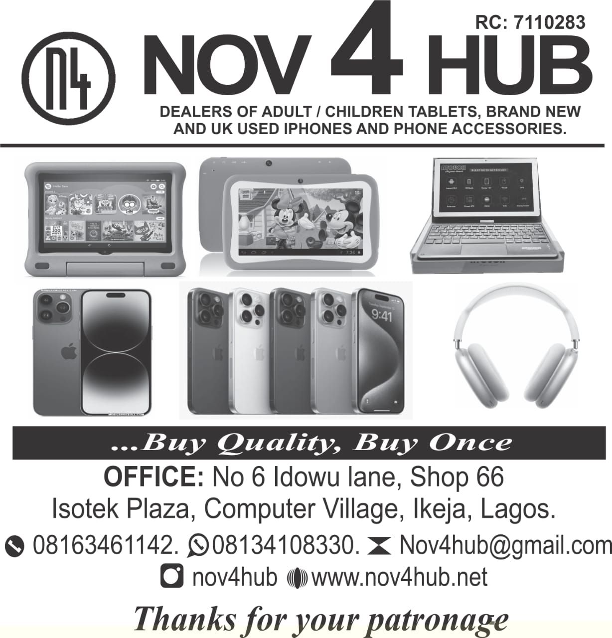 Nov 4 hub backup