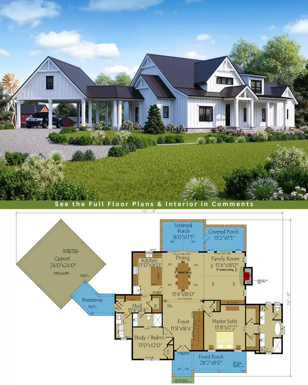 Here's an elegant, inviting... - Dream Homes & Plans Co.