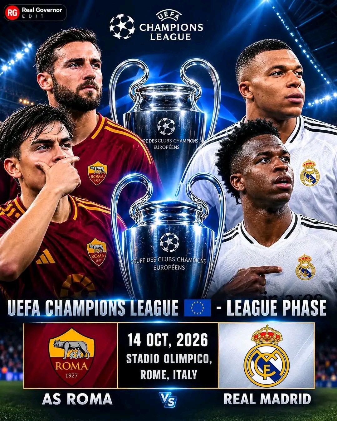 AS Roma vs Real Madrid UEFA Champions League Match Details | Rome