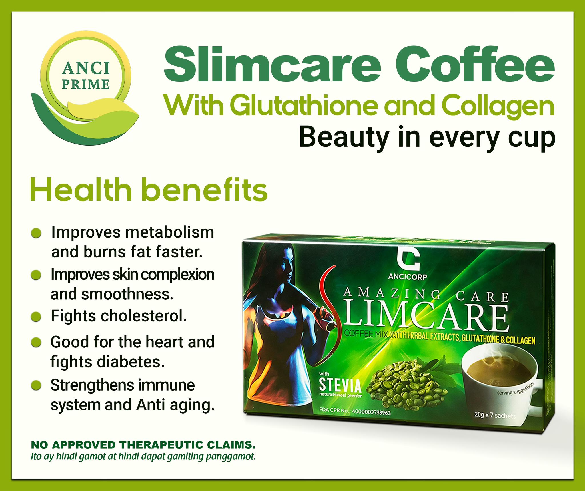 slimming coffee with glutathione Slimcare mix and collagen for a healthy lifestyle L-Glutathione Free Form 500mg Servings:60 Servings made in India