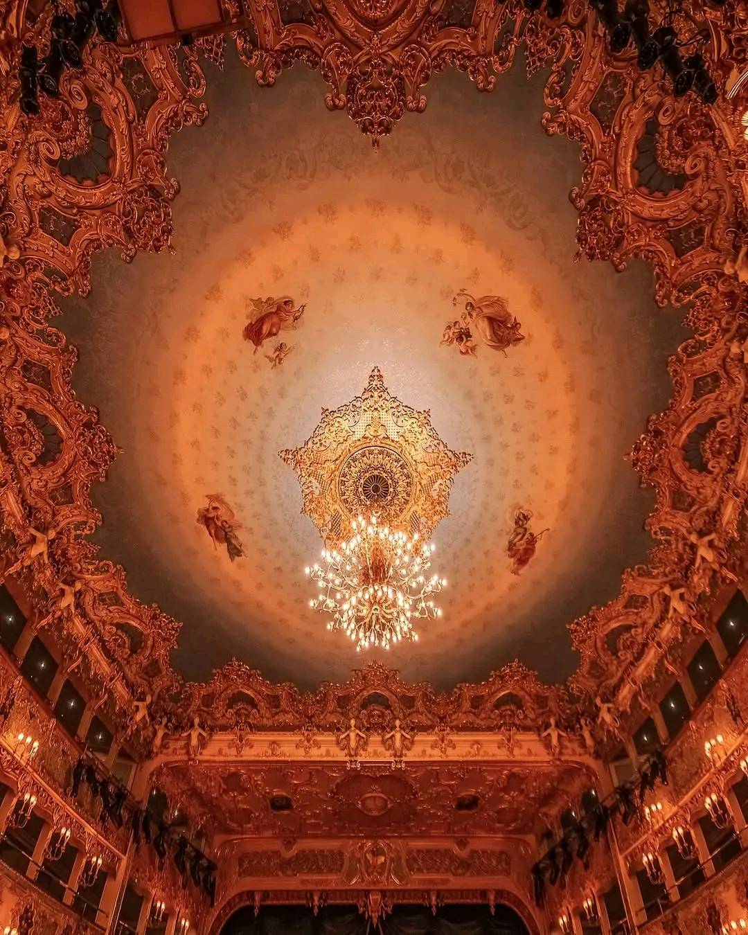 Inside Teatro La Fenice, one of the most iconic opera houses in