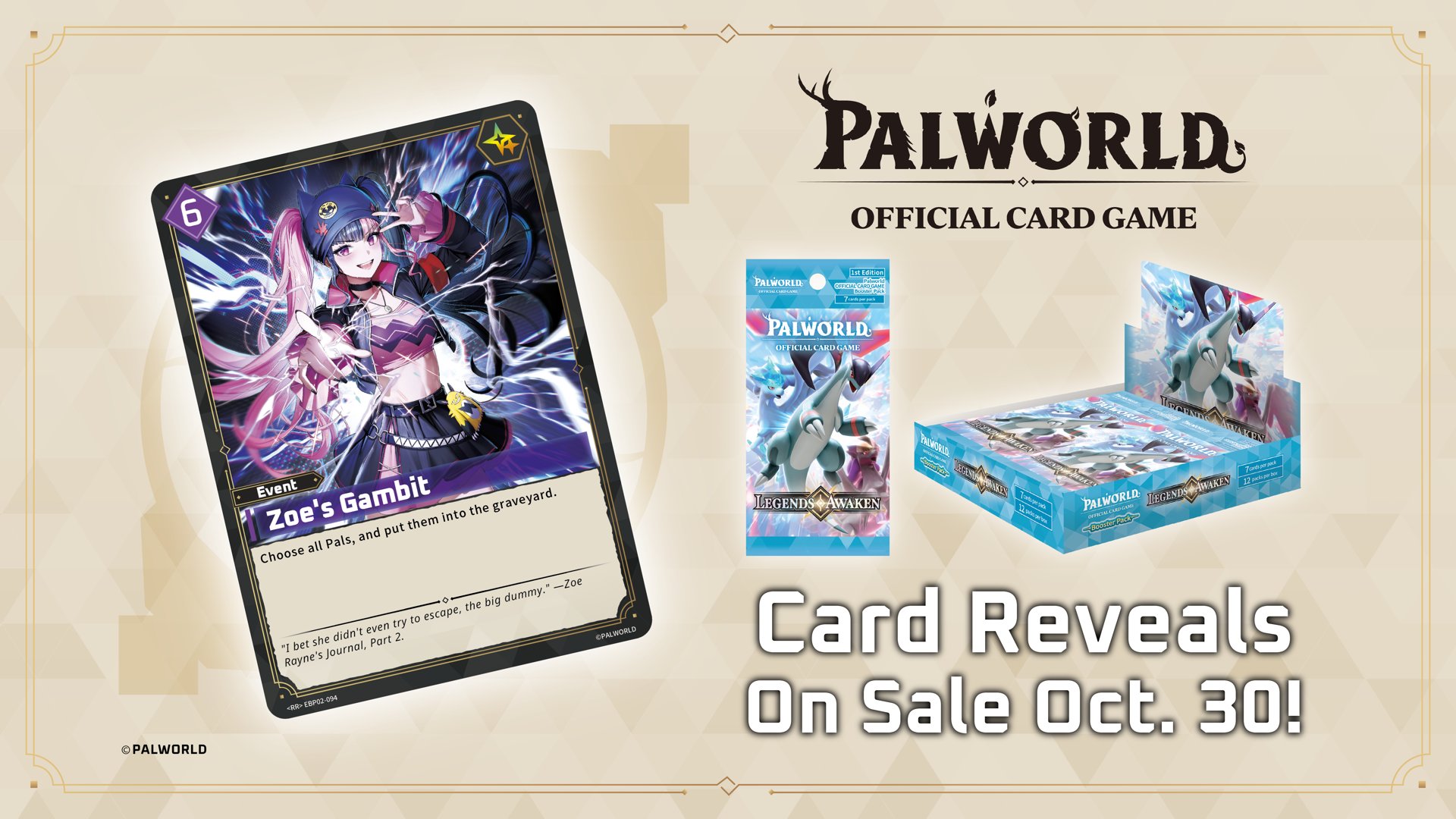 Palworld official card game legends awaken card reveals 2026