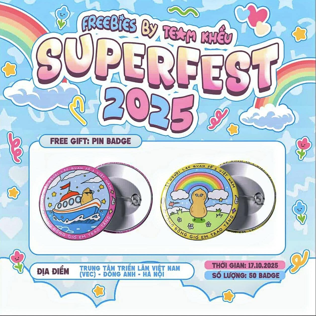 [FREEBIES SUPERFEST 2025 BY... - Team Khều - Concert CĐĐG | Facebook