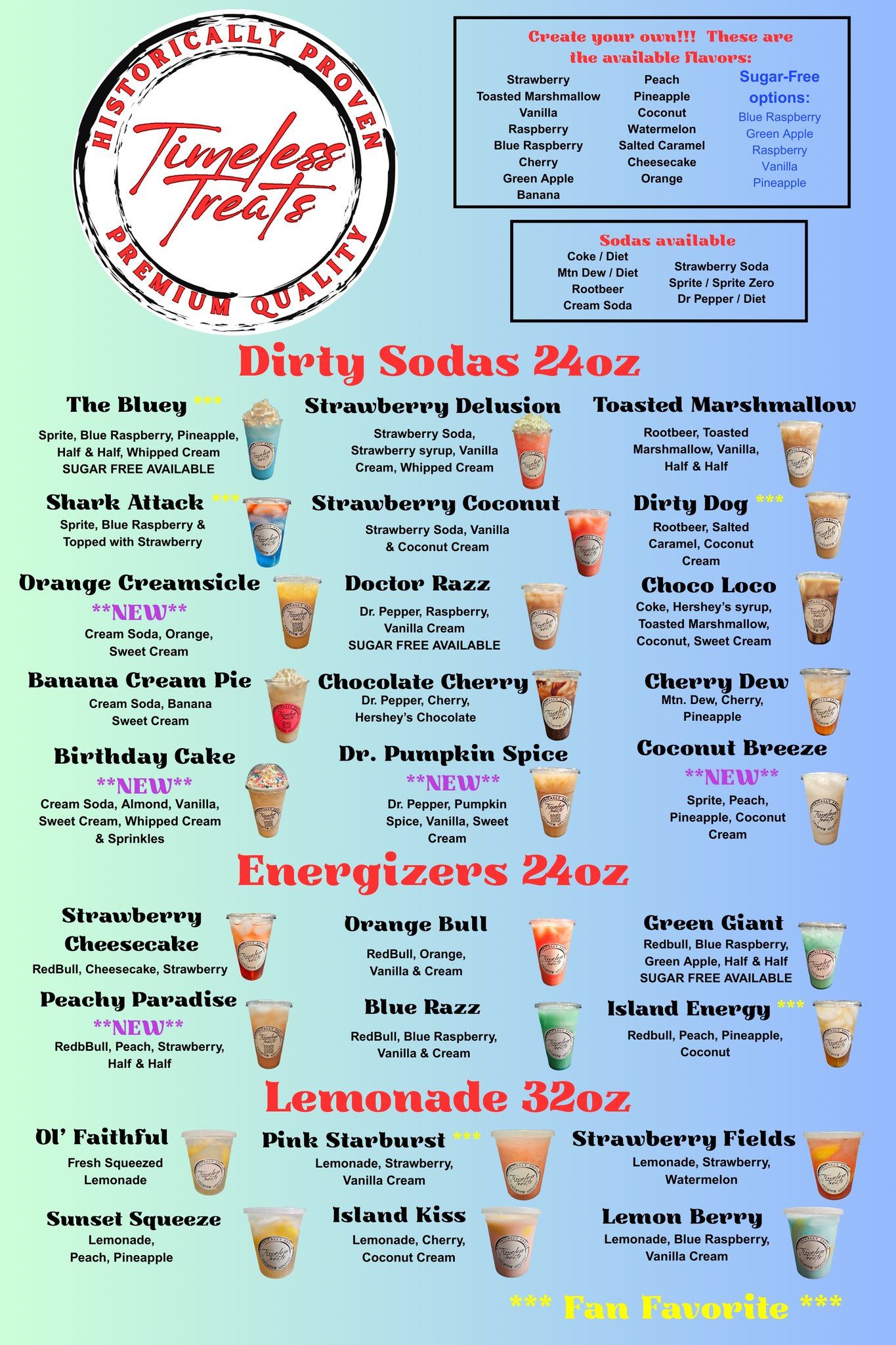 🧋🍋🧋 Our new and updated full menu as... - Timeless Treats LLC | Facebook