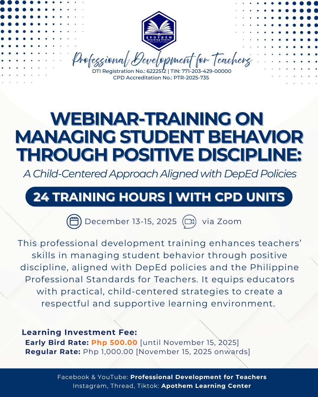 𝐖𝐞𝐛𝐢𝐧𝐚𝐫-𝐓𝐫𝐚𝐢𝐧𝐢𝐧𝐠 𝐨𝐧 𝐌𝐚𝐧𝐚𝐠𝐢𝐧𝐠 𝐒𝐭𝐮𝐝𝐞𝐧𝐭 𝐁𝐞𝐡𝐚𝐯𝐢𝐨𝐫 𝐭𝐡𝐫𝐨𝐮𝐠𝐡 𝐏𝐨𝐬𝐢𝐭𝐢𝐯𝐞 ...