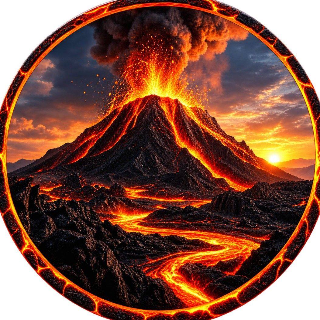 When the volcano wakes up, the whole landscape looks unreal! 🌋🔥 A ...