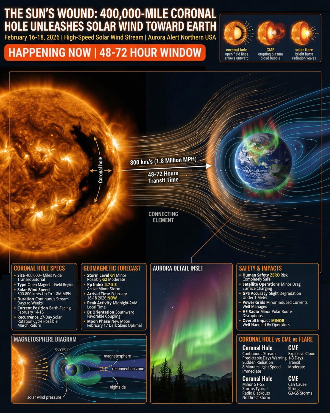 Sky&Earth - ☀️ THE SUNS WOUND 400,000 MILE CORONAL HOLE UNLEASHES SOLAR ...
