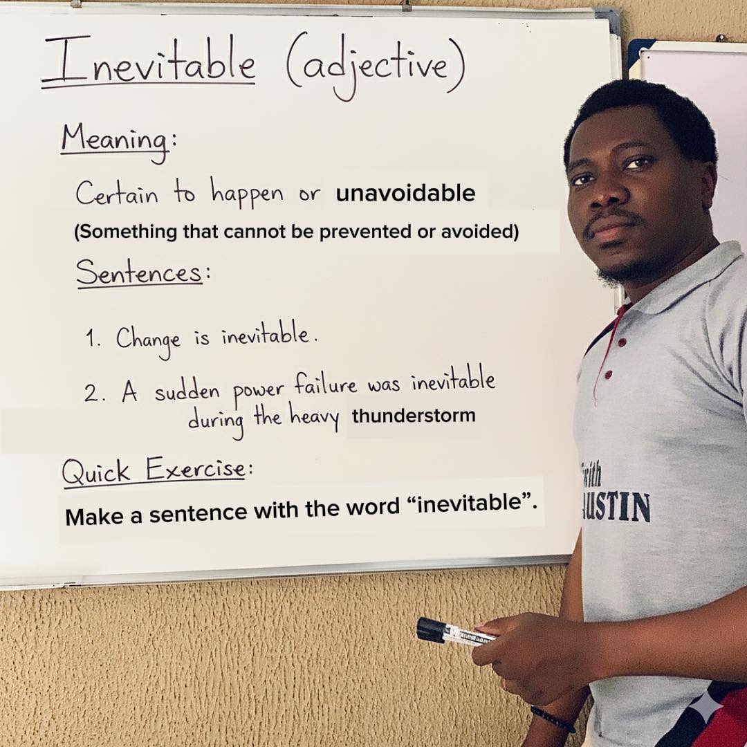 Make a sentence with the word... - Learn With Austin 2 | Facebook