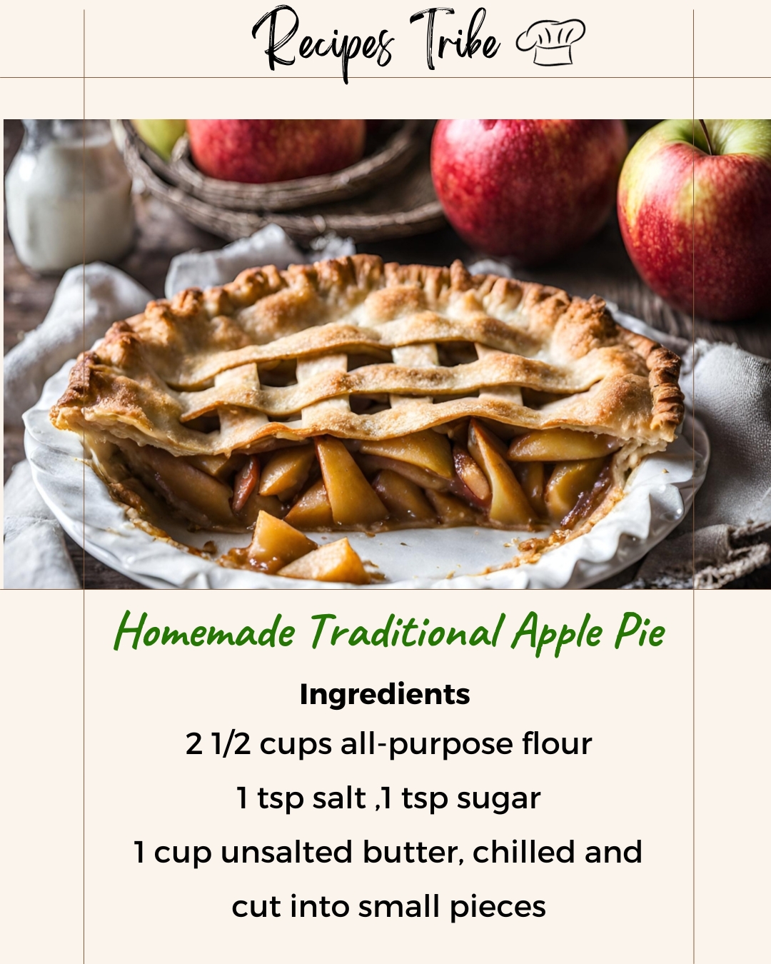 Apple Pie it's flaky and delicious Ingredients : For the dough 2