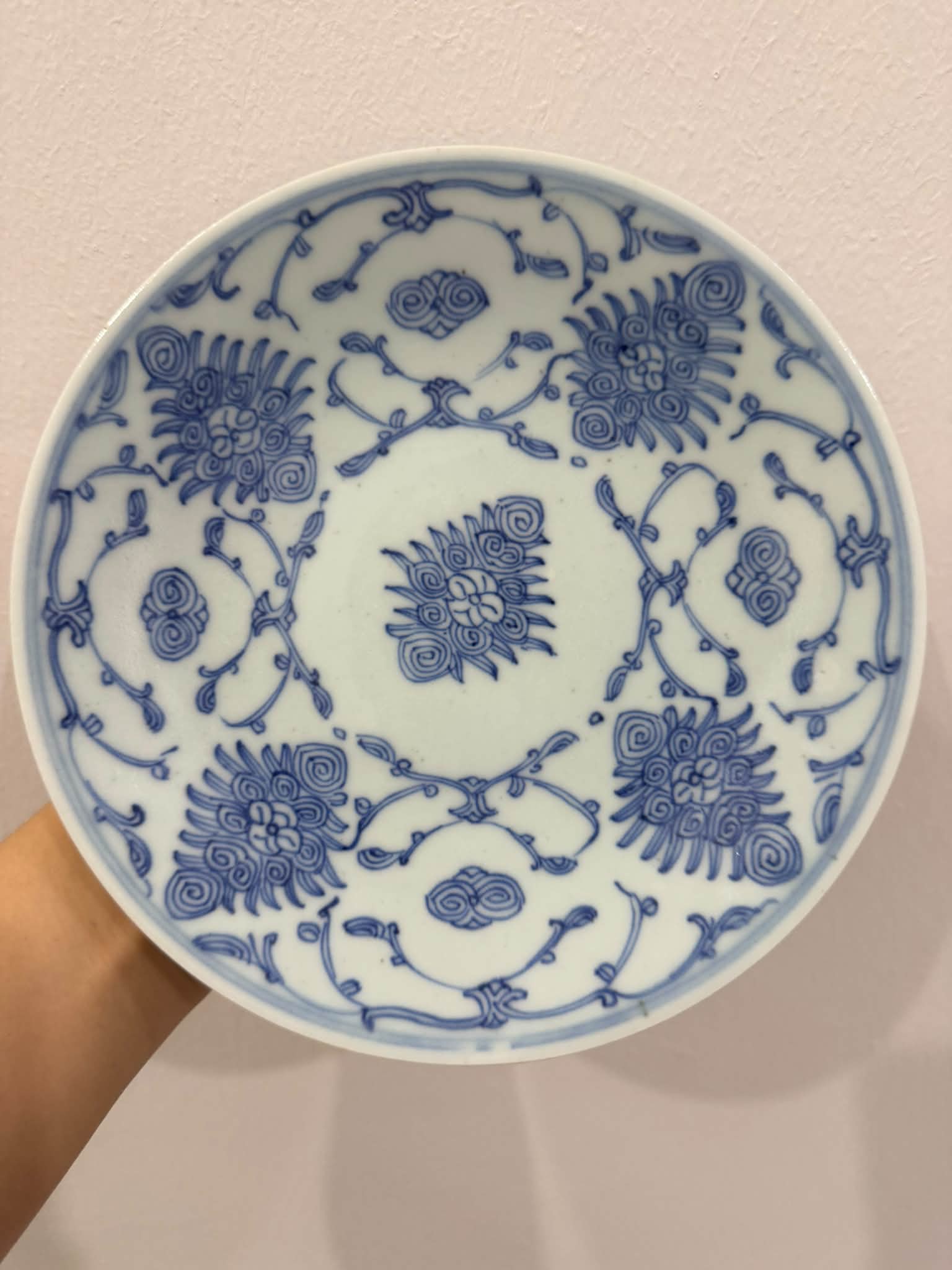 出让】清代乾隆青花山水楼亭八角盘【For Sale】Qing Dynasty Qianlong