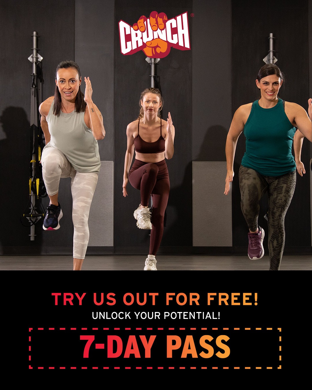Crunch - Thinking about joining Crunch?👀 We got you. Grab a FREE 7-Day ...