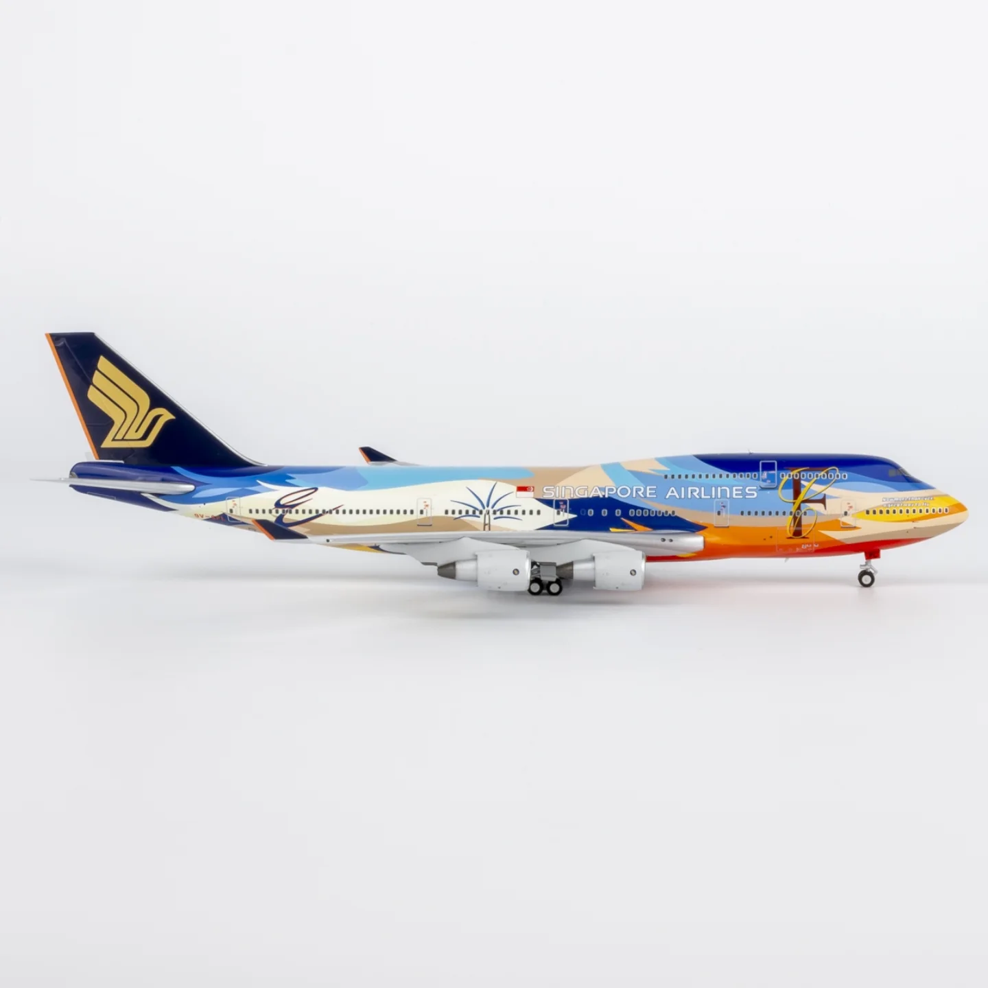 SQWings 1:200 Singapore Airlines Tropical B747-400 9V-SPK (on the way)