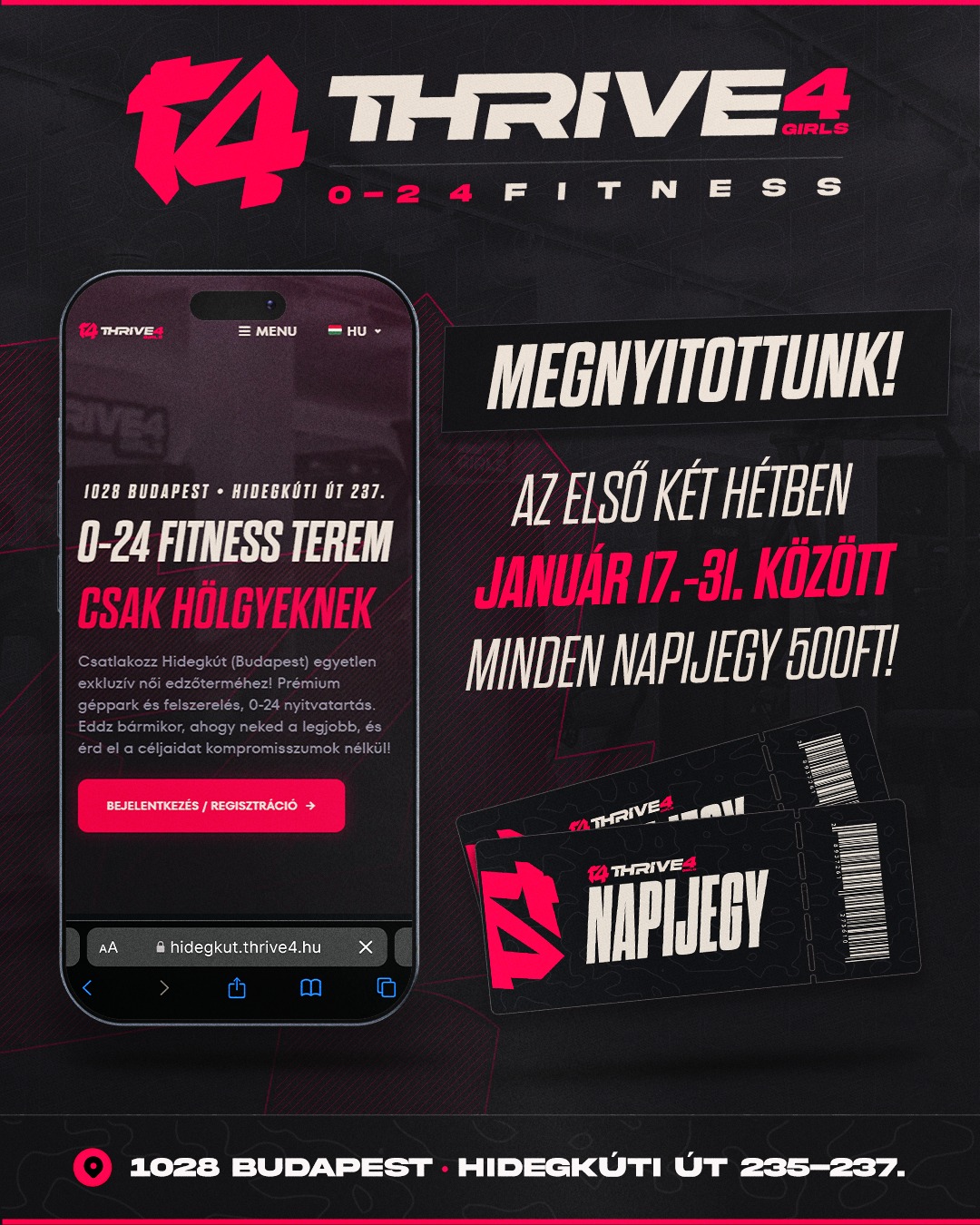 Thrive4 - 🔥 NYITÁSI AKCIÓ! 🔥2026. Január 17–31. között minden napijegy ...