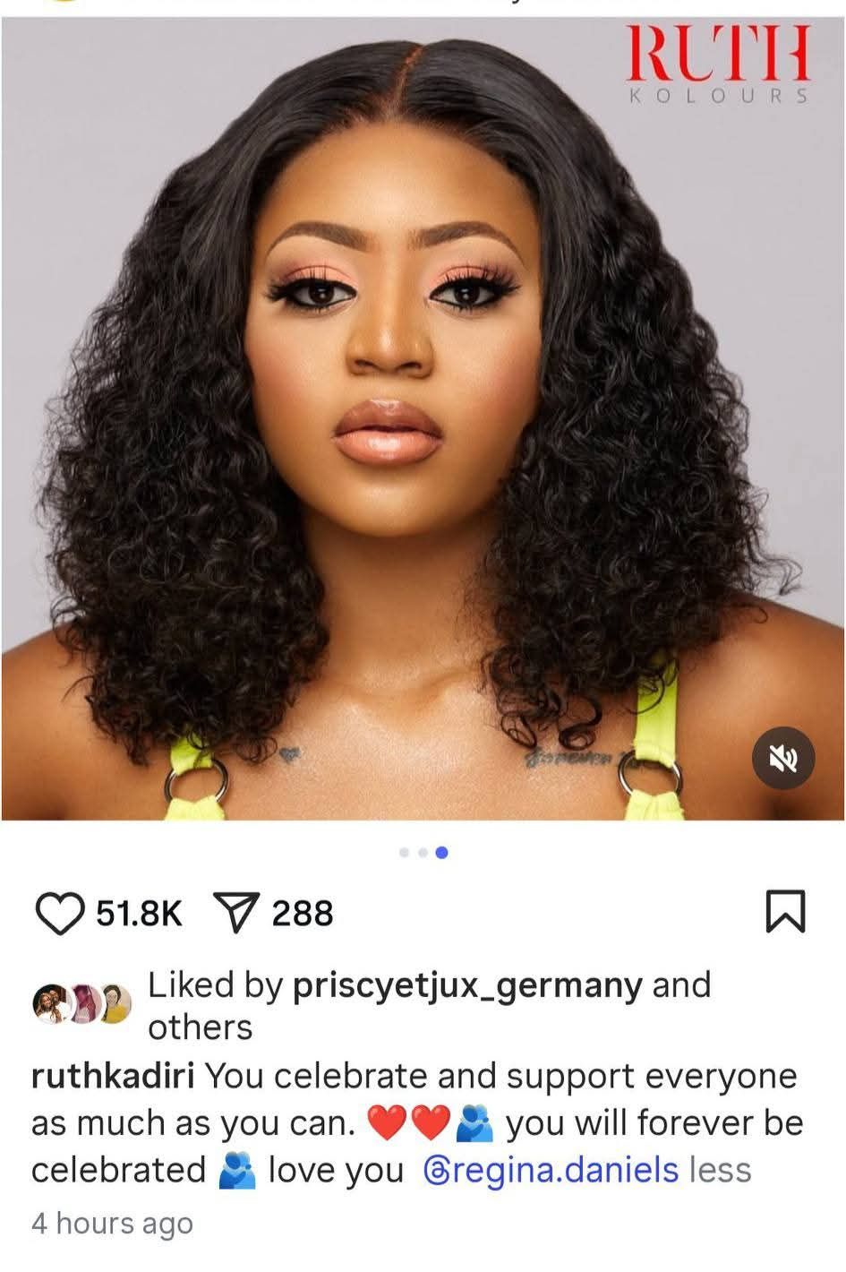 Ant - Ruth Kadiri sends her love and support to Regina Daniels in this ...