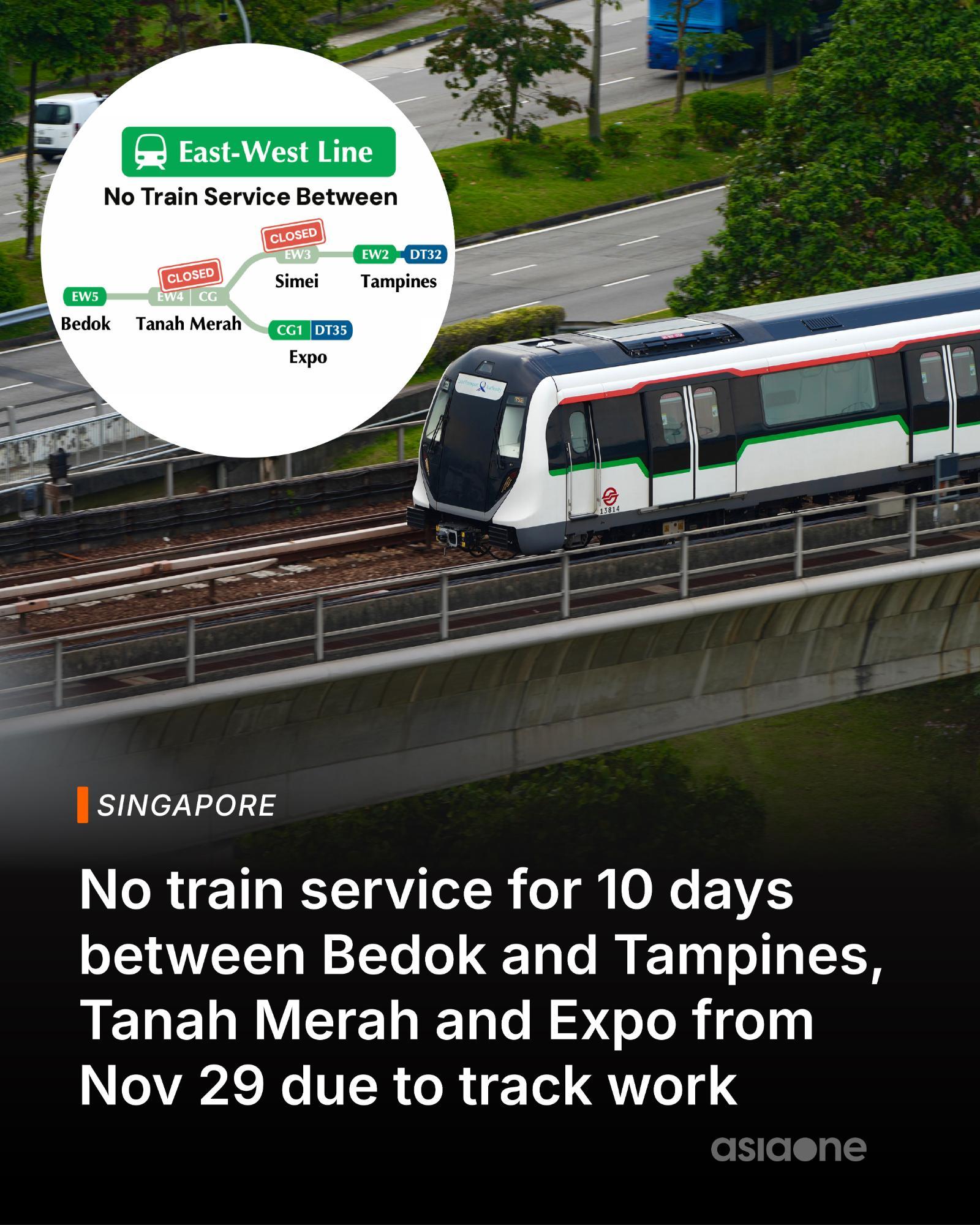 We understand the impact of the East-West Line (EWL) disruption on