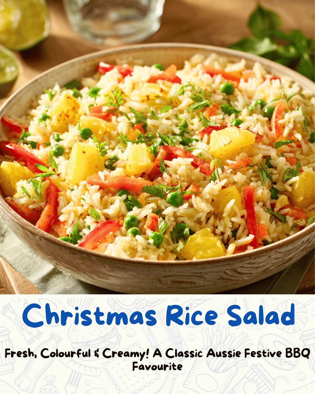 Easy - Christmas Rice Salad: A Classic Aussie Festive BBQ Favourite! 🎄🍚 ...