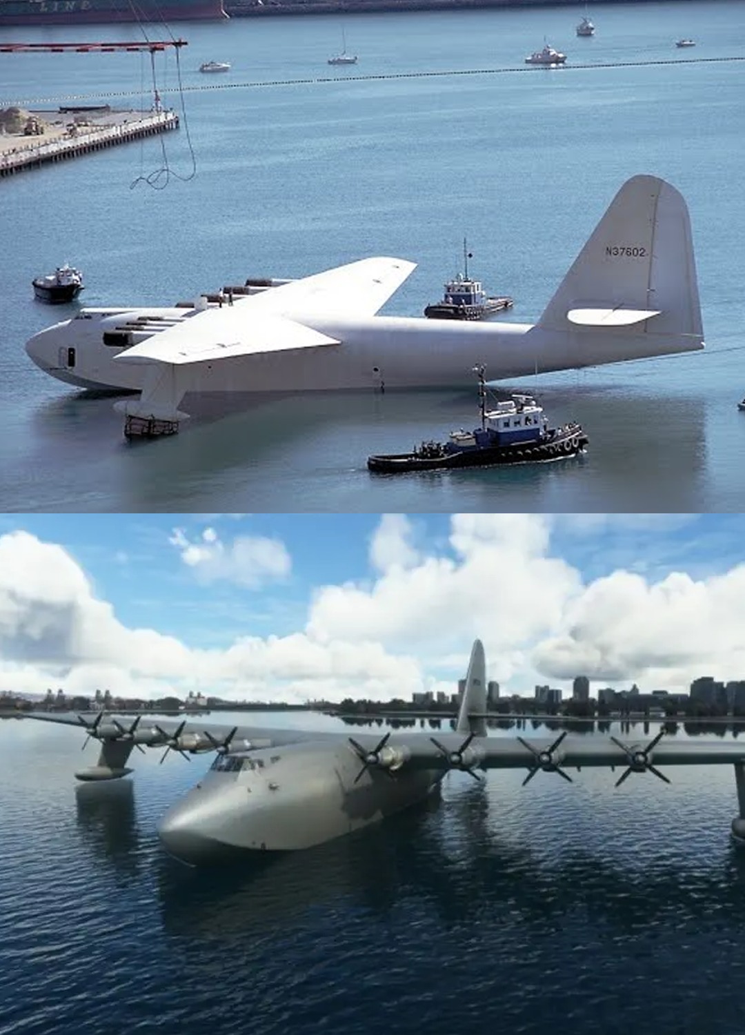 Kawanishi KX-03: 500-ton flying boat transport concept