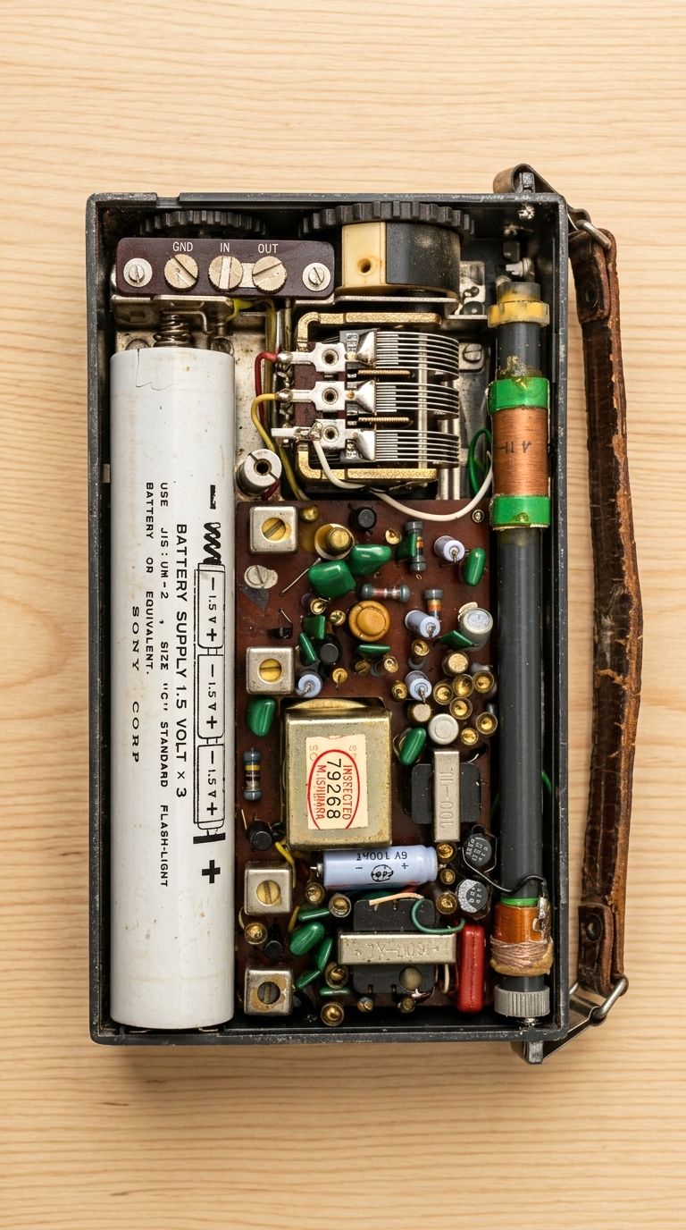My first good SW receiver: a Sony TR-812, made in 1960.