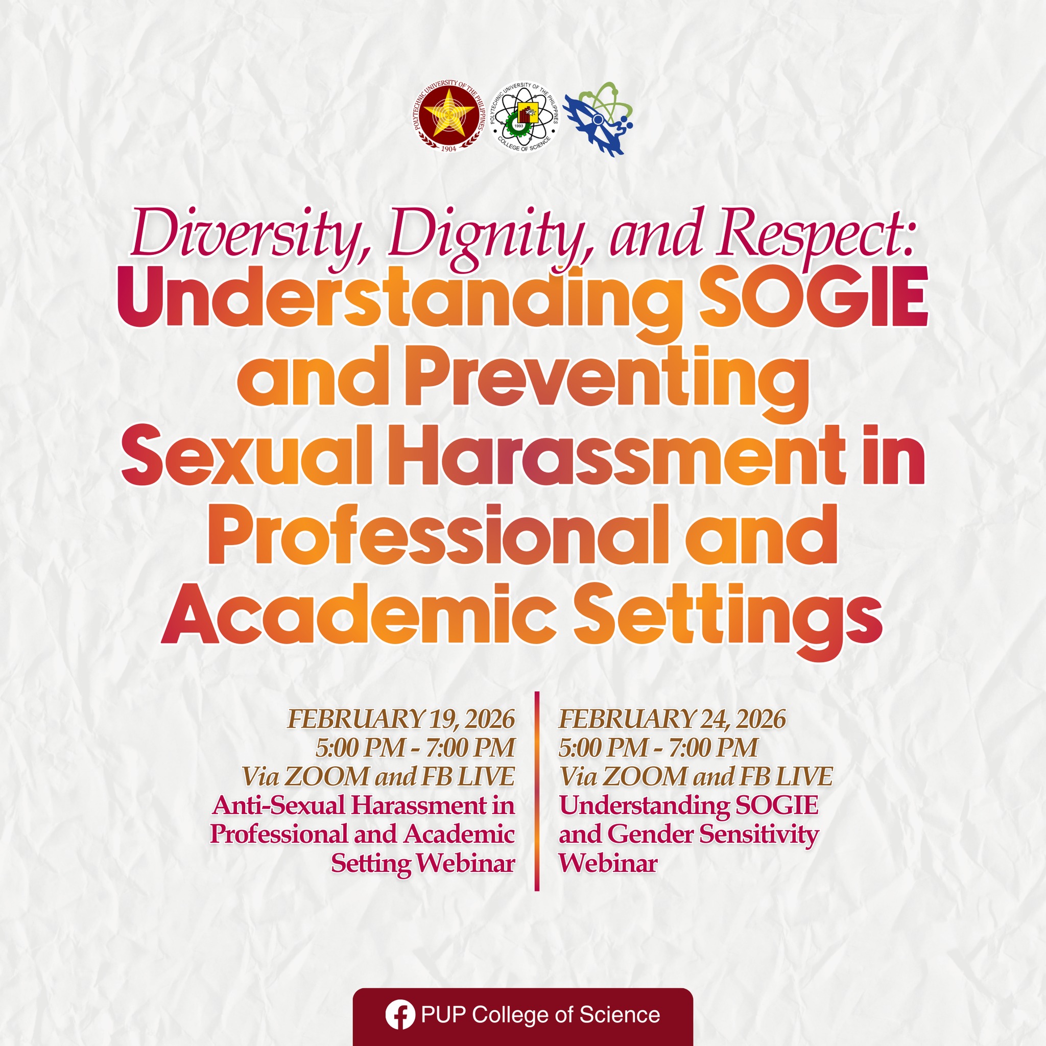 𝐂𝐀𝐋𝐋𝐈𝐍𝐆 𝐀𝐋𝐋 𝟒𝐓𝐇 𝐘𝐄𝐀𝐑 𝐒𝐓𝐔𝐃𝐄𝐍𝐓𝐒 𝐎𝐅... - PUP College of Science | Facebook