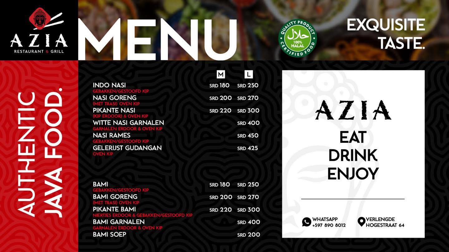 Azia Restaurant & Grill | Paramaribo