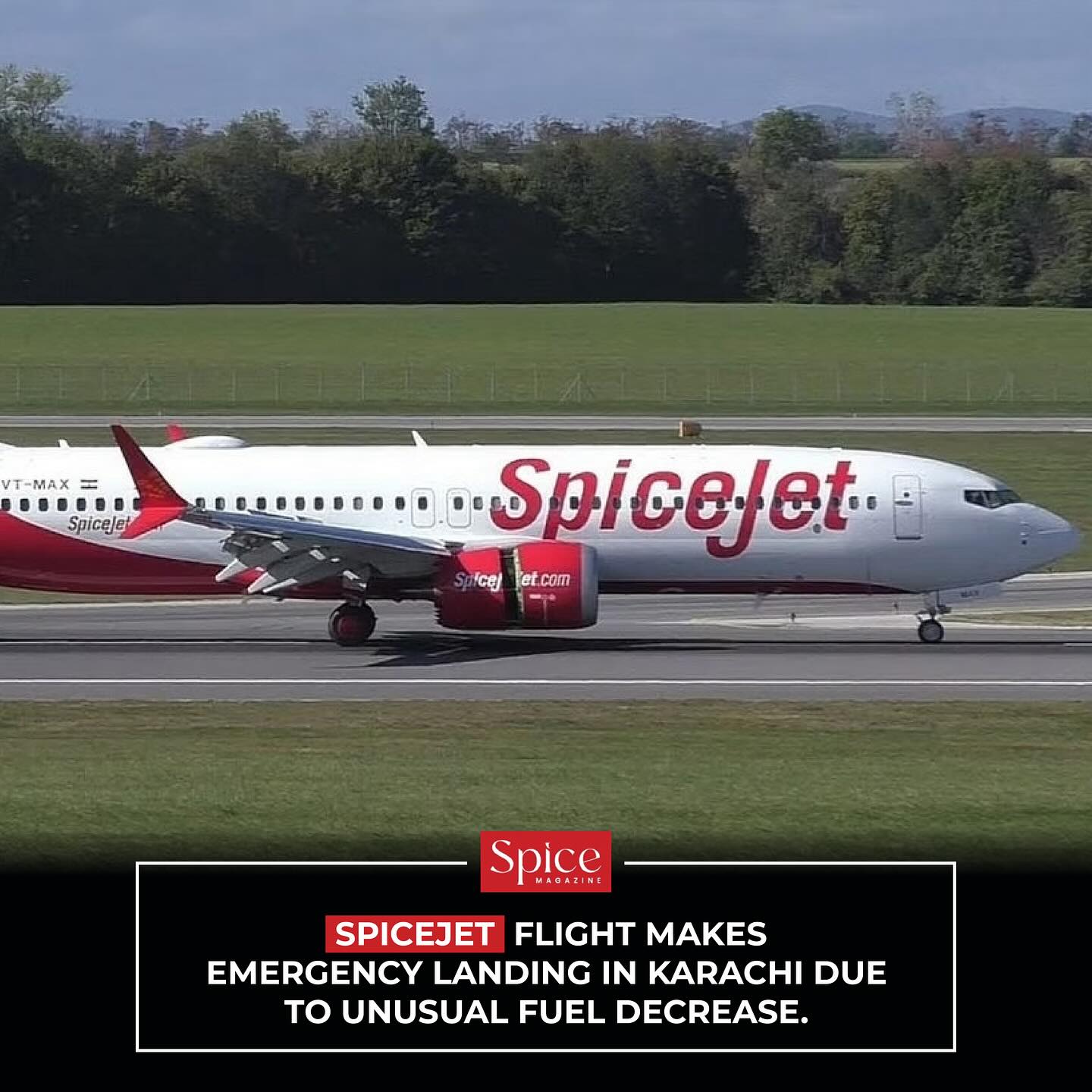 Spice - A plane from an Indian private airline, SpiceJet (flight SG 15 ...