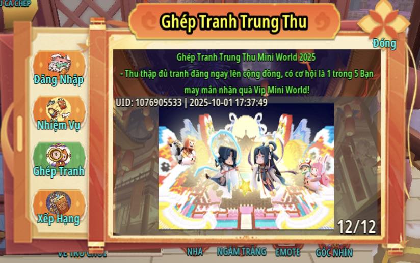 Cộng Đồng Mini World Việt Nam | UID: 76905533 #GhepTranhTrungThu # ...