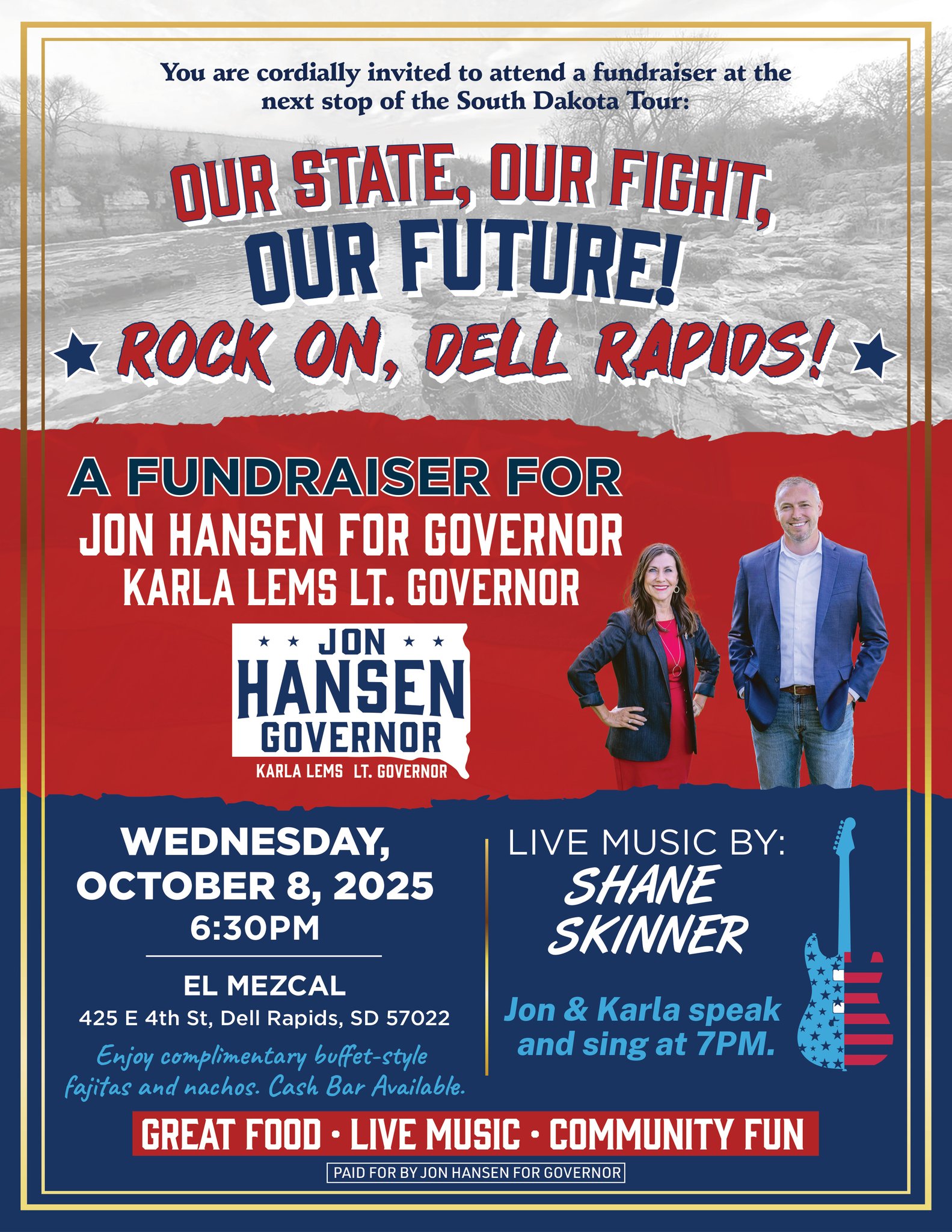 Jon Hansen for South Dakota Governor. Lems Lt. Governor