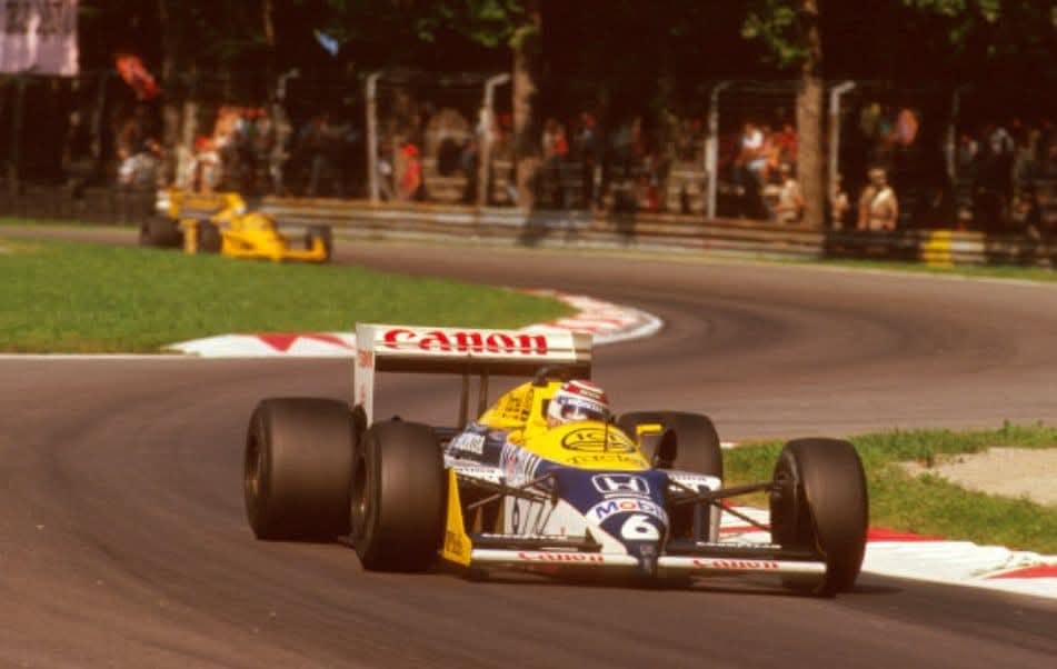 38 years ago: Nelson Piquet (Williams FW11B Honda), first position
