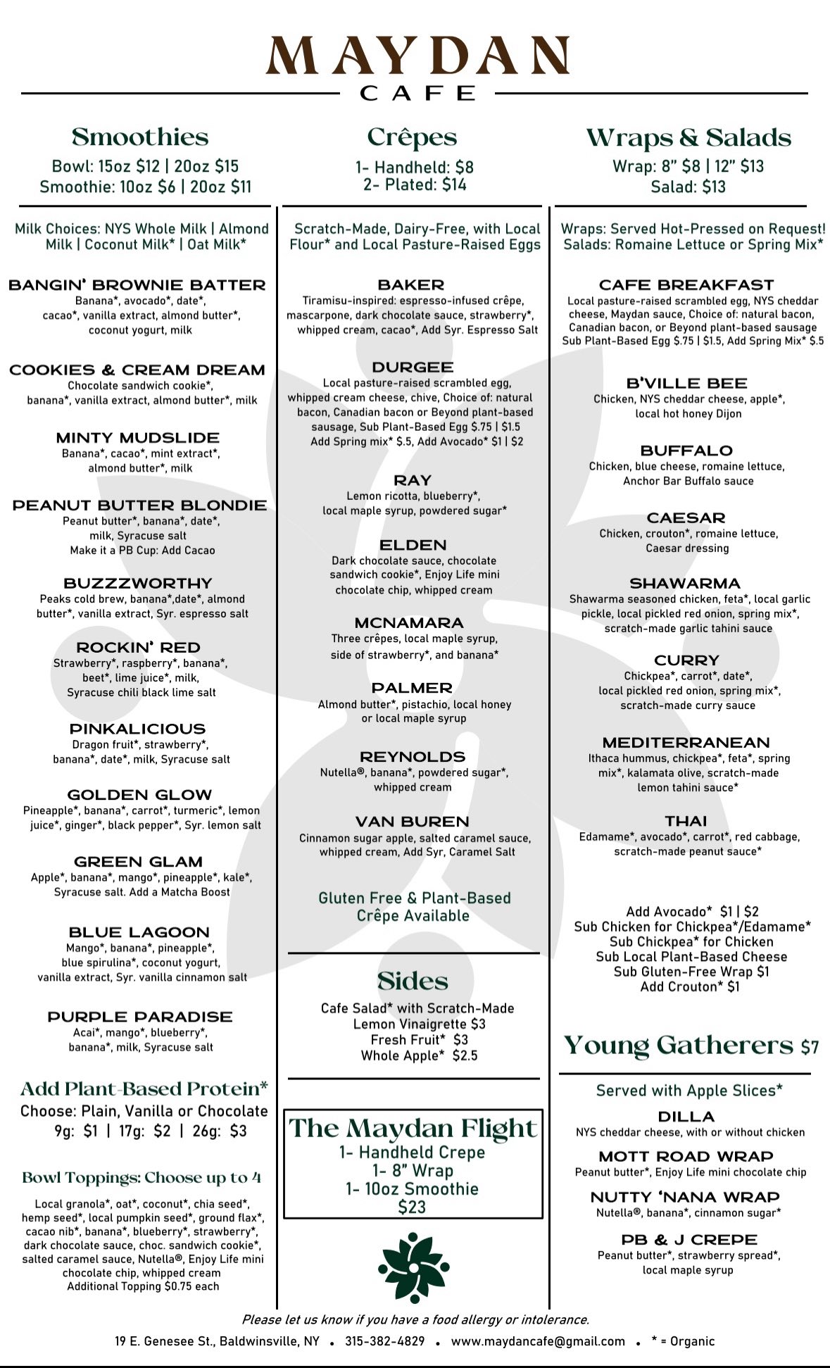 Maydan Cafe - Menu is now up on our website!! Comment... | Facebook