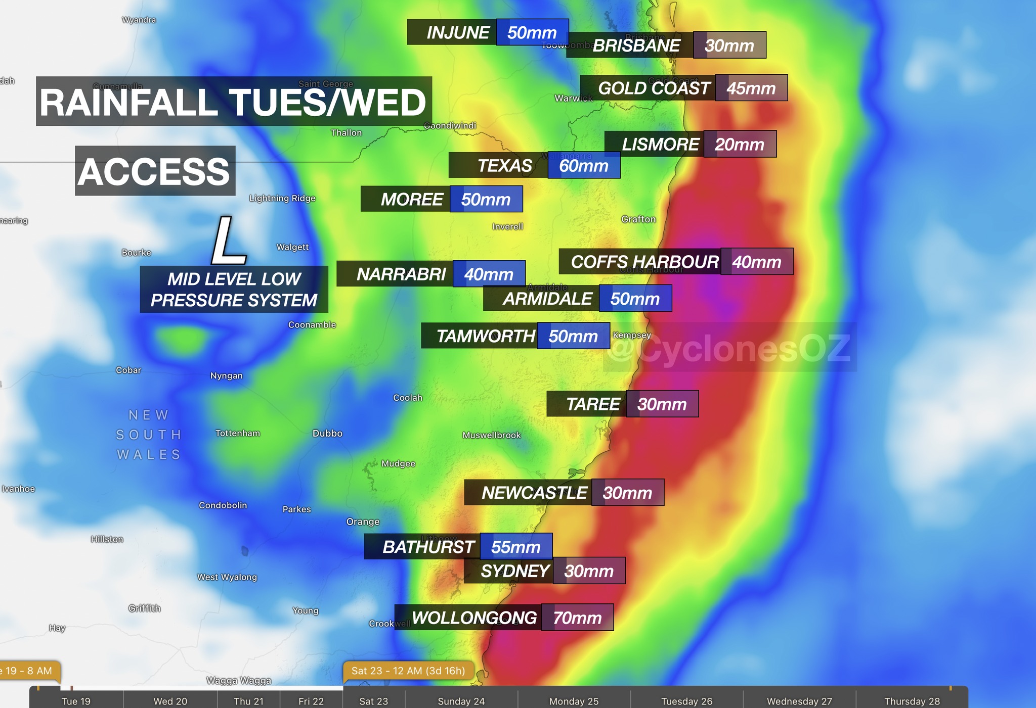 cyclonesoz - For Queensland and New South Wales, the heavy rain is ...