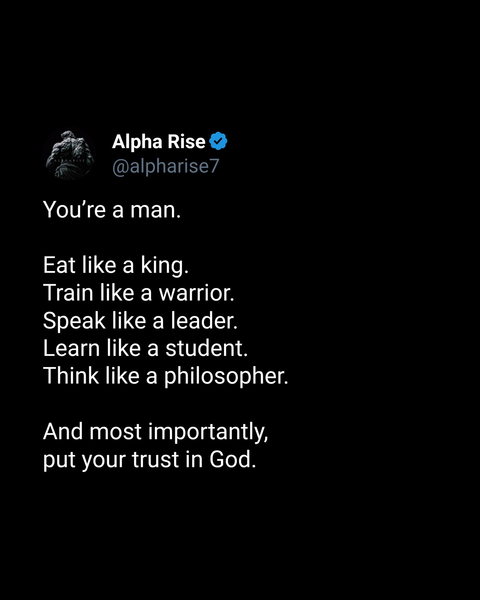 Alpha - Master your body, mind, and spirit — that’s true masculinity ...