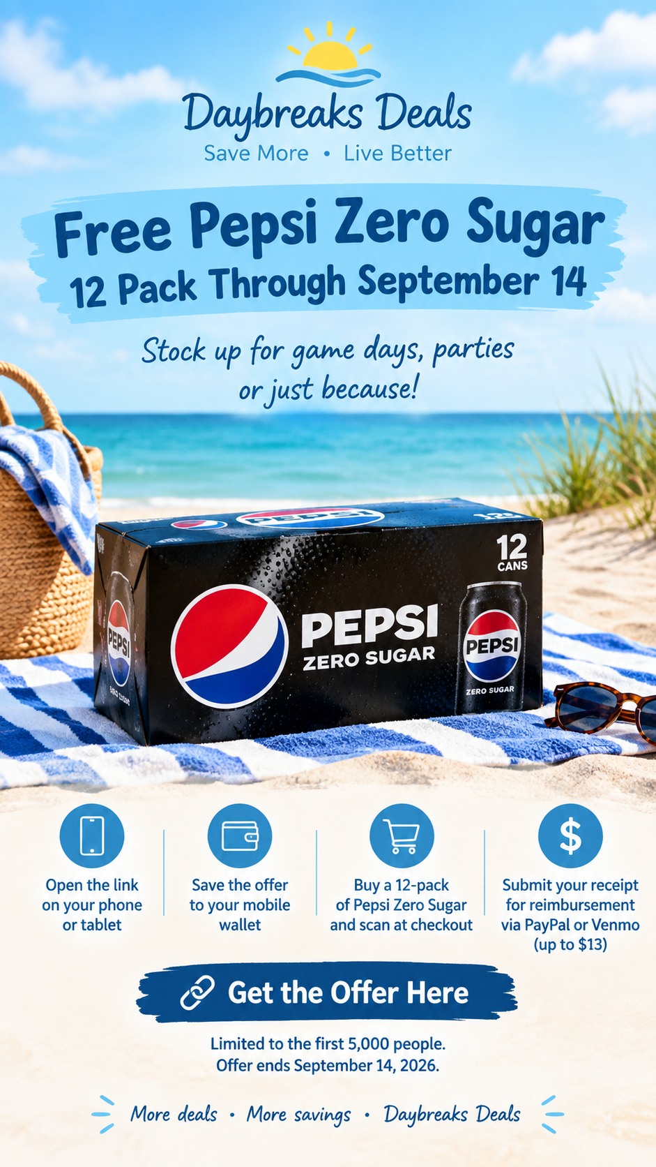 This weekend, use promo code PEPSI3 to get $3 off your next $20+